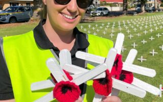 handmade-poppies-and-crosses-line-port-broughton-foreshore-for-anzac-day