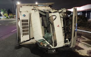 driver-escapes-injury-after-truck-veers-off-road-and-hits-light-pole