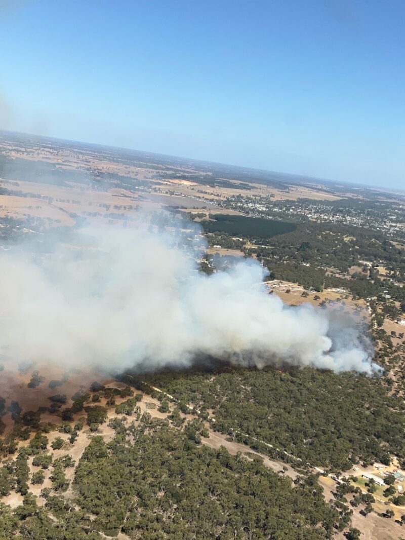 Firefighters monitor bushfire burning scrubland in Naracoorte in south ...