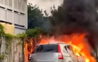 the-car-was-allegedly-set-on-fire-at-wavell-heights-on-thursday-morning.