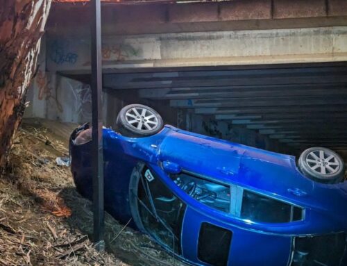 P-plater drives car off edge of overpass bridge in Adelaide