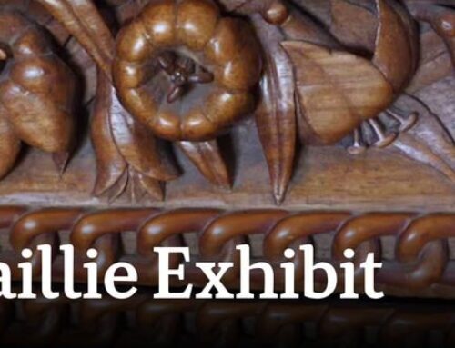 Maud Baillie’s wooden cabinet goes on display at the Art Gallery of SA