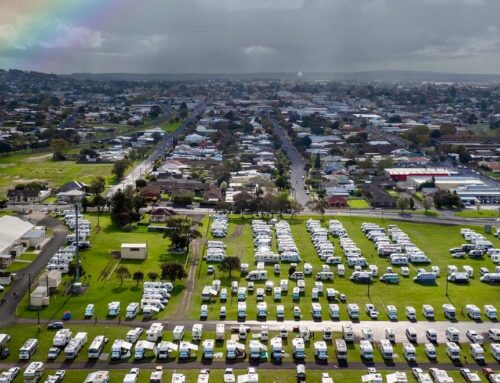 Campervan and motorhome owners highlight their economic muscle as hundreds gather for rally